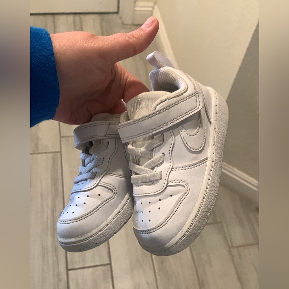 Nike Kids White and Gray Sneakers